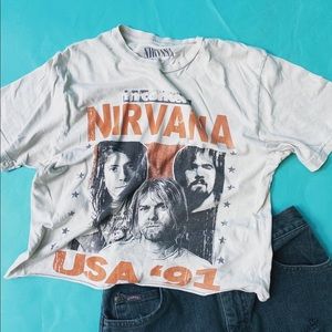 Nirvana graphic tee, cropped